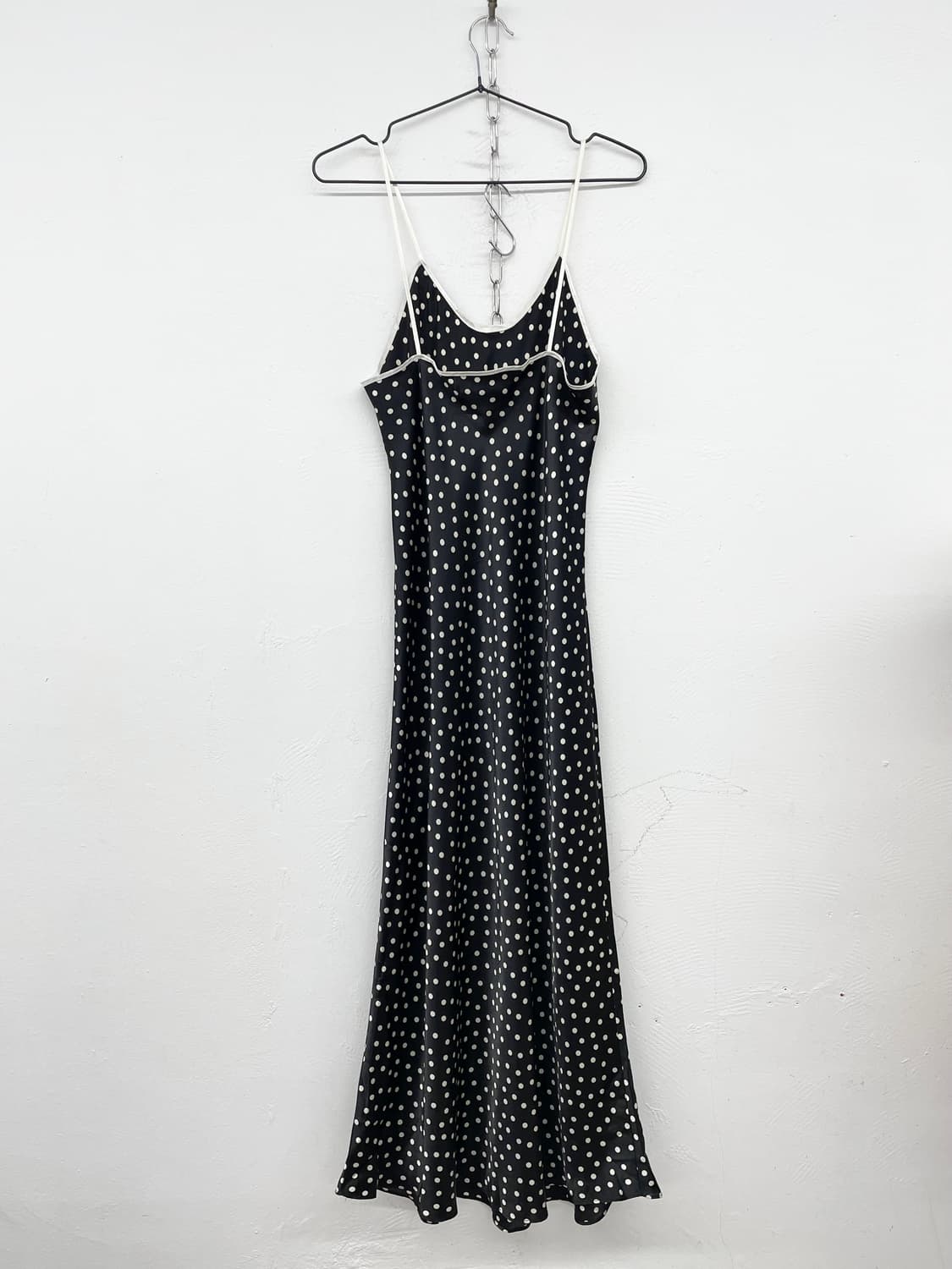 도트 새틴 맥시 슬립 상품이미지6