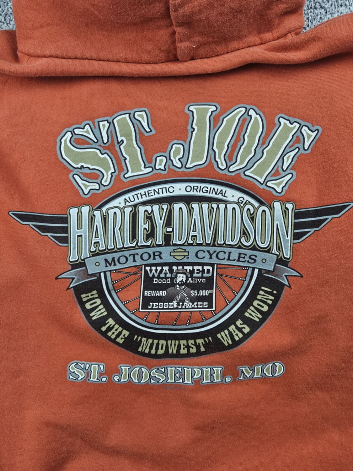 할리데이비슨 제시제임슨 페이드프린팅 후드 티셔츠 ( L ) / 10156 상품이미지10