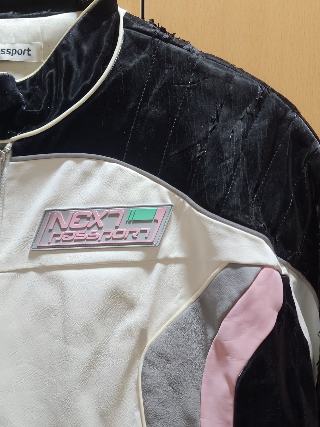 Next Passport 사이버 y2k 포 레더 바이커 자켓 상품이미지7