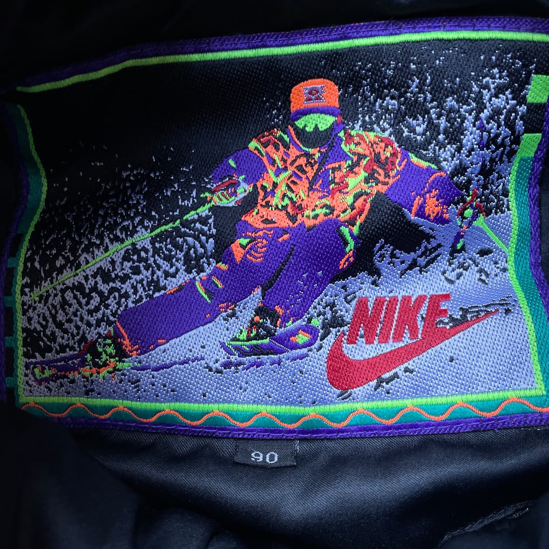 90s 나이키 스키 라인 대장급 올드스쿨 점퍼 빅로고 패딩 자켓 XL 상품이미지8