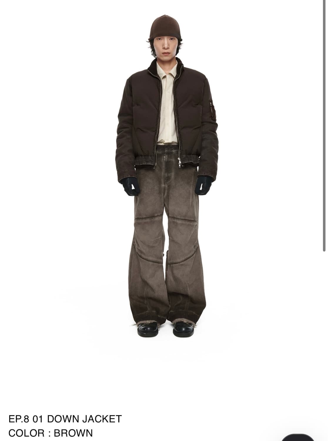 Xlim 엑슬림 ep.8 01다운 자켓 브라운 상품이미지1