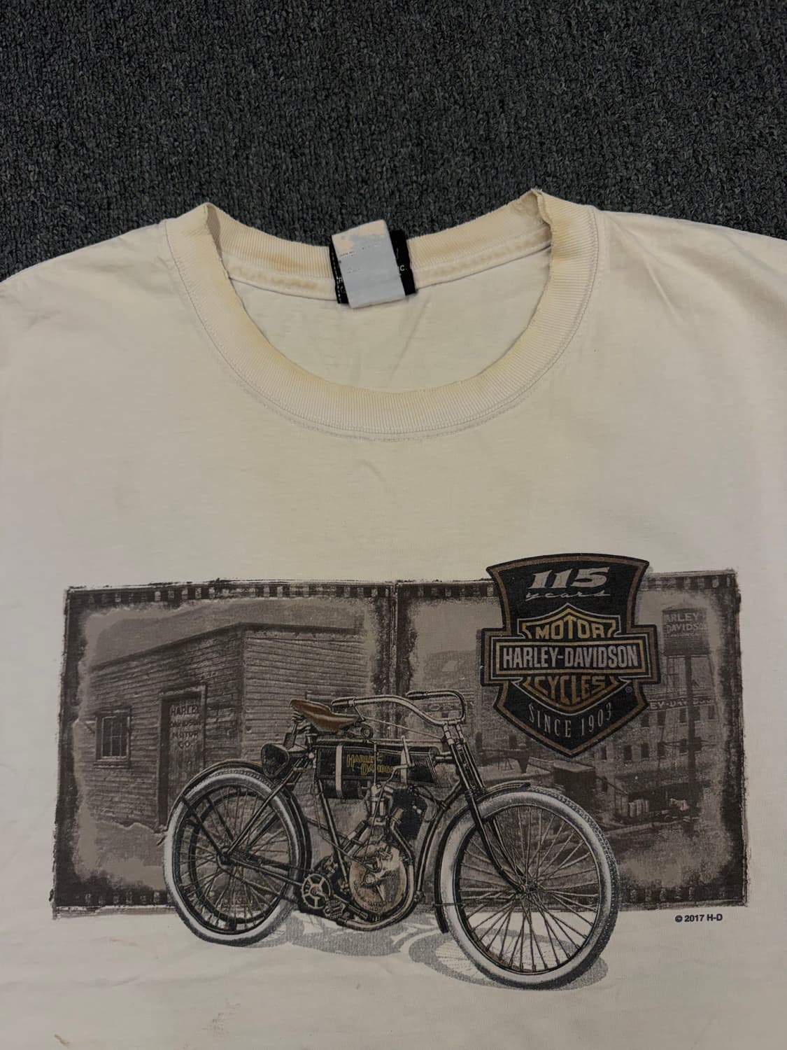 L) 할리데이비슨 빈티지 캐나다 독수리 프린팅 반팔 티셔츠 상품이미지3