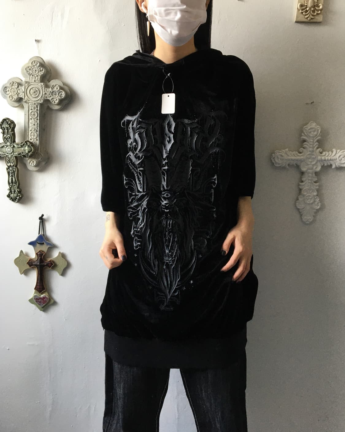 Killstar printing velvet hood 상품이미지9