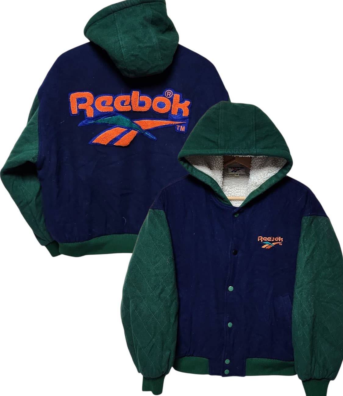 L 리복 빅로고 올드스쿨 90s 플러스 후리스 모직 자켓 상품이미지1