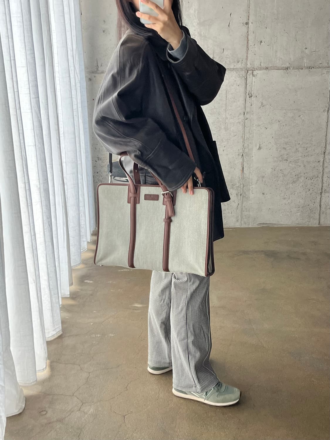 꾸레쥬 패브릭 브리프케이스 상품이미지2