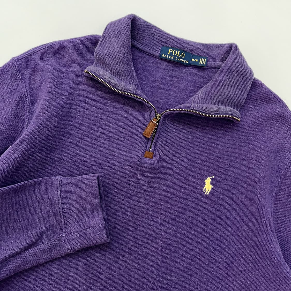 로 랄프로렌 루즈핏 신형 퍼플 반집업 니트 상품이미지2