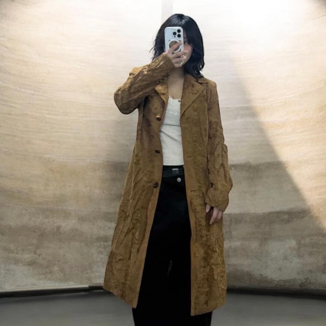 타임 텍스쳐 퍼 코트 상품이미지2