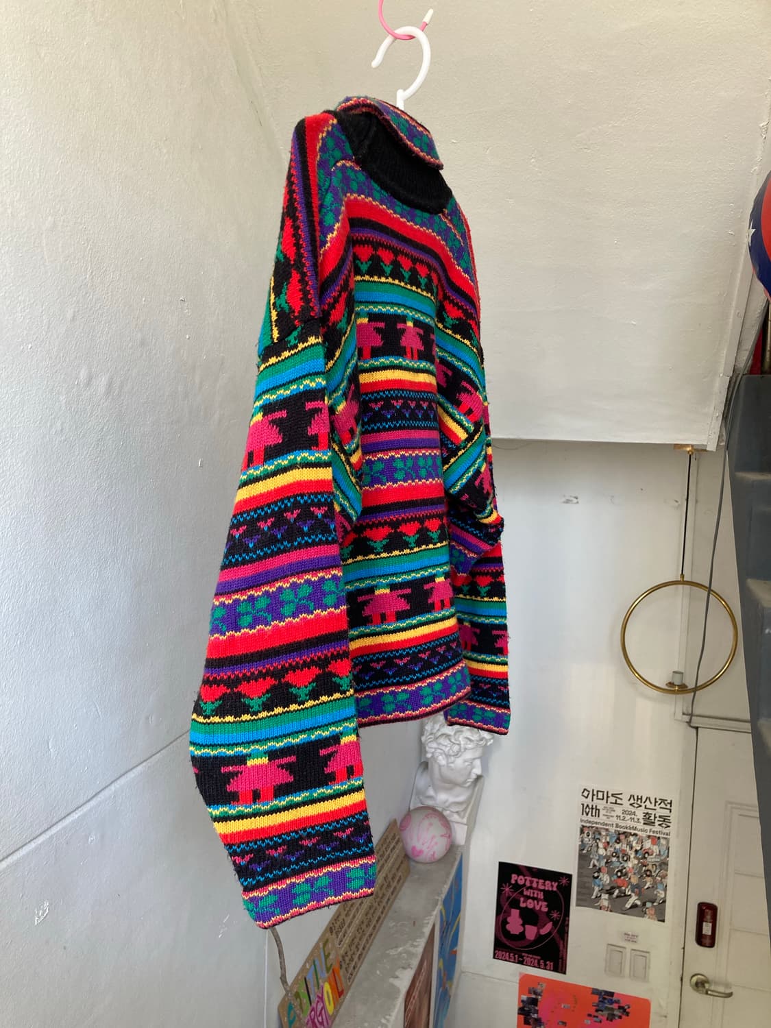 멕시코st 투버튼 패턴 가디건 상품이미지7