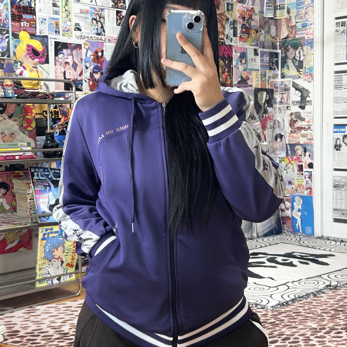 카파 퍼플 사이드라인 져지 후드집업 상품이미지2