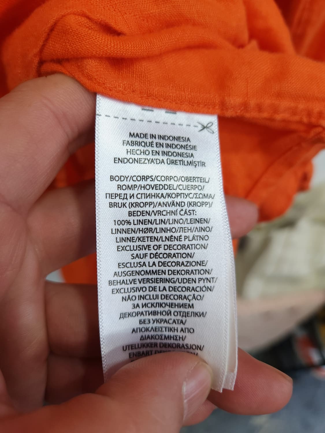 폴로 랄프로렌 오렌지 린넨 셔츠
 상품이미지6