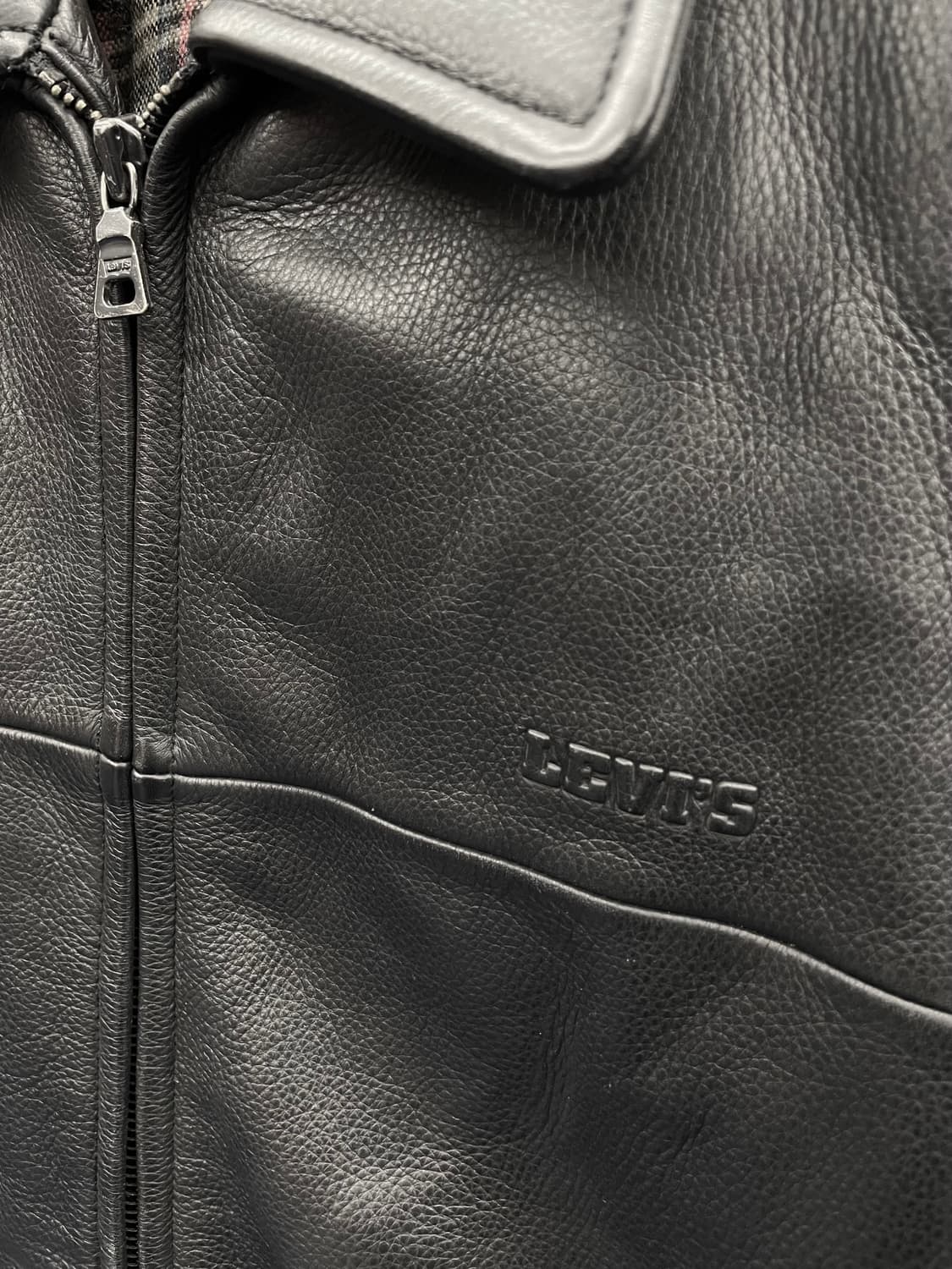 Levis 리바이스 소가죽 미니멀 레더 자켓 상품이미지5