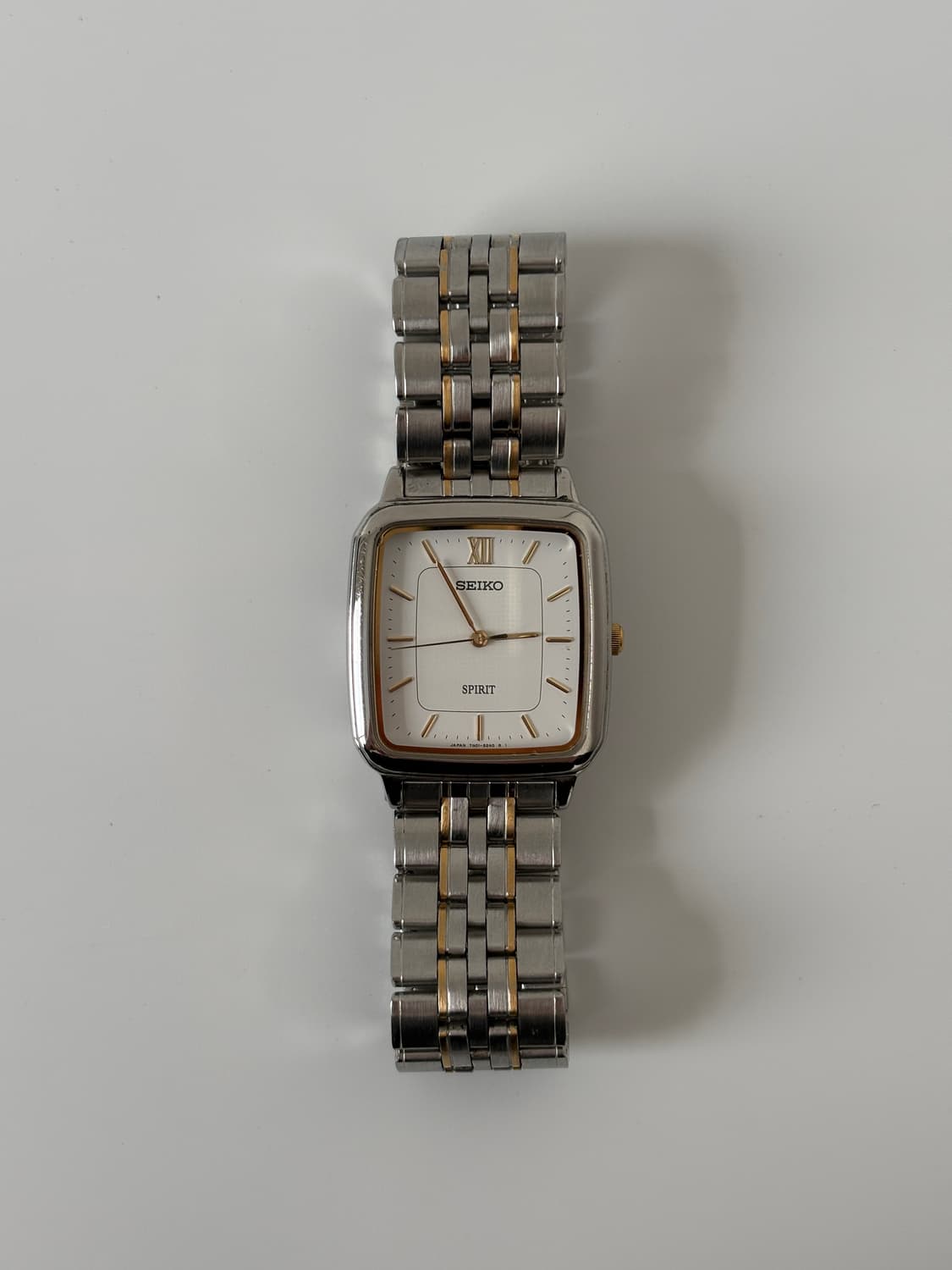 SEIKO 빈티지 시계 1990년대 Spirit 콤비 스퀘어 탱크 쿼츠 상품이미지3