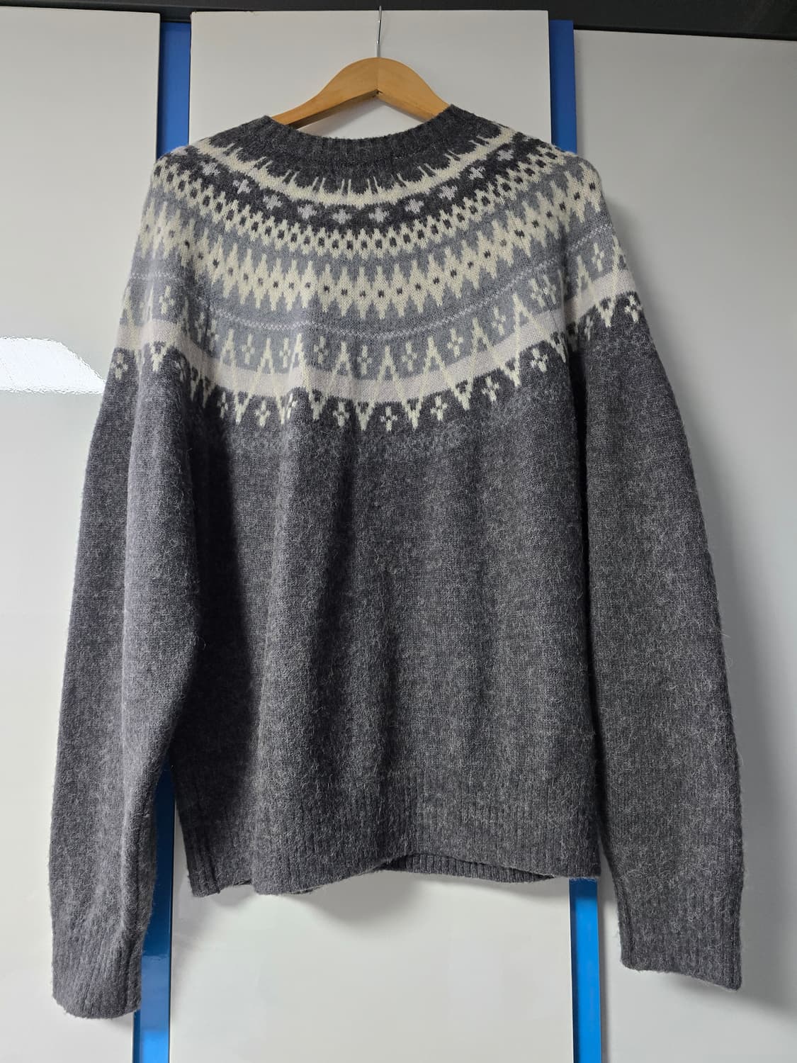 [XL] 아트이프액츠 페어아일 모헤어 가디건 그레이 상품이미지2