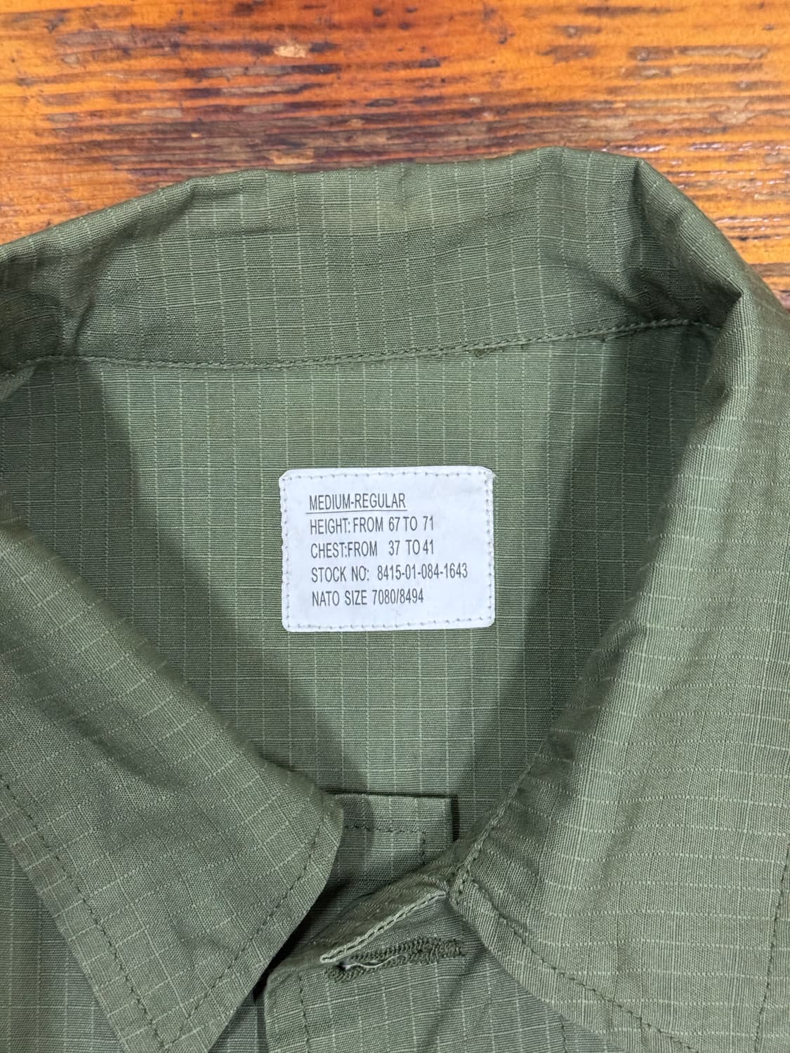미군 정글 퍼티그 자켓셔츠 사이즈 M  상품이미지3