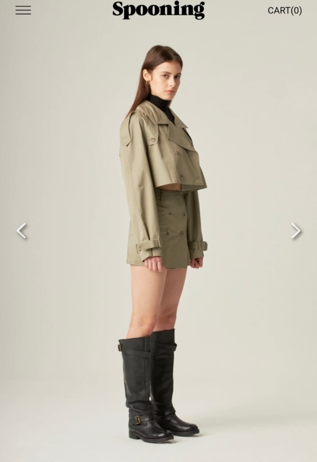 글로니 스푸닝 트렌치 자켓 스커트 셋업 새상품 상품이미지2