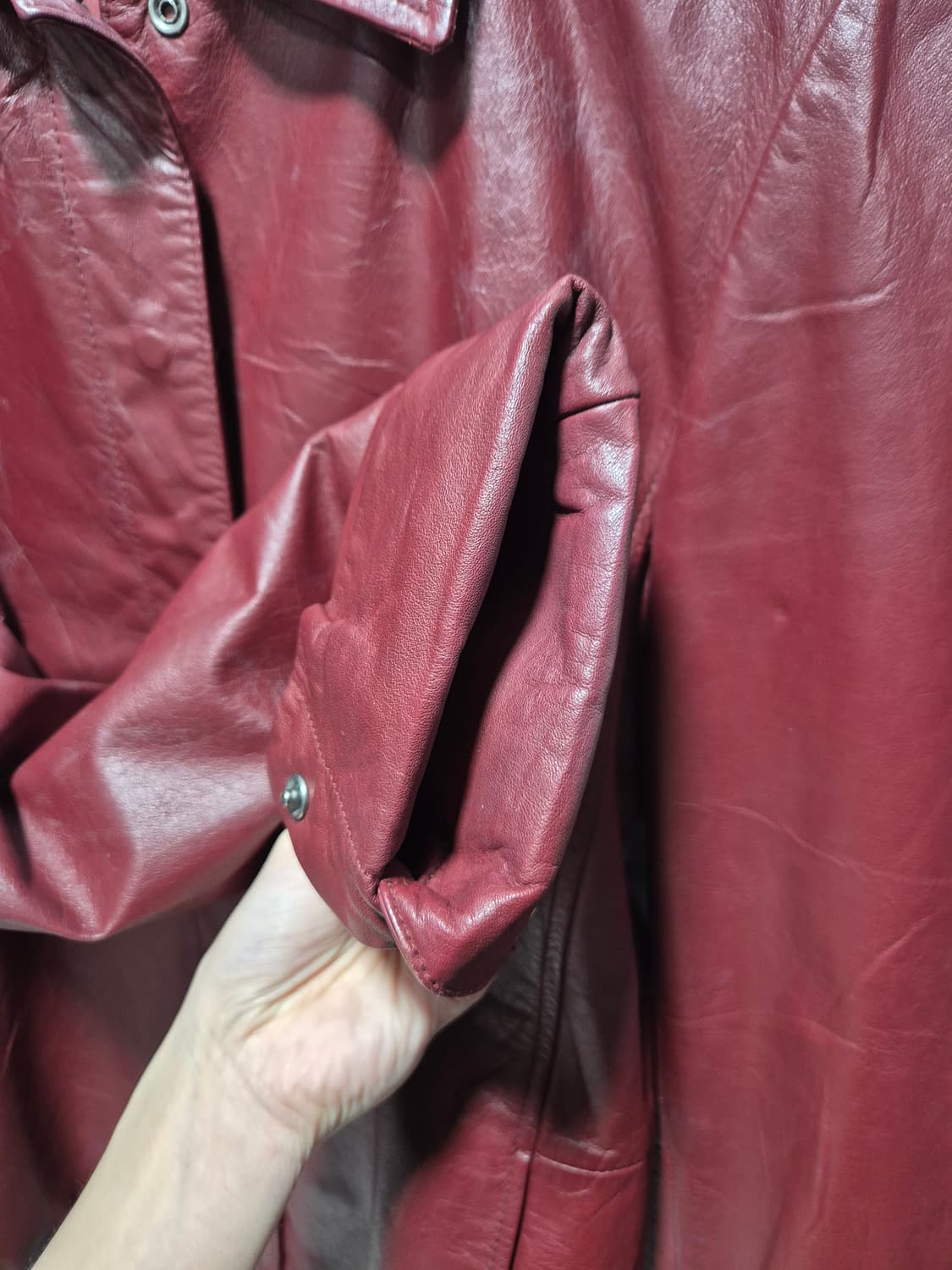 GEORGES RECH 소가죽 빈티지자켓 버건디 상품이미지8