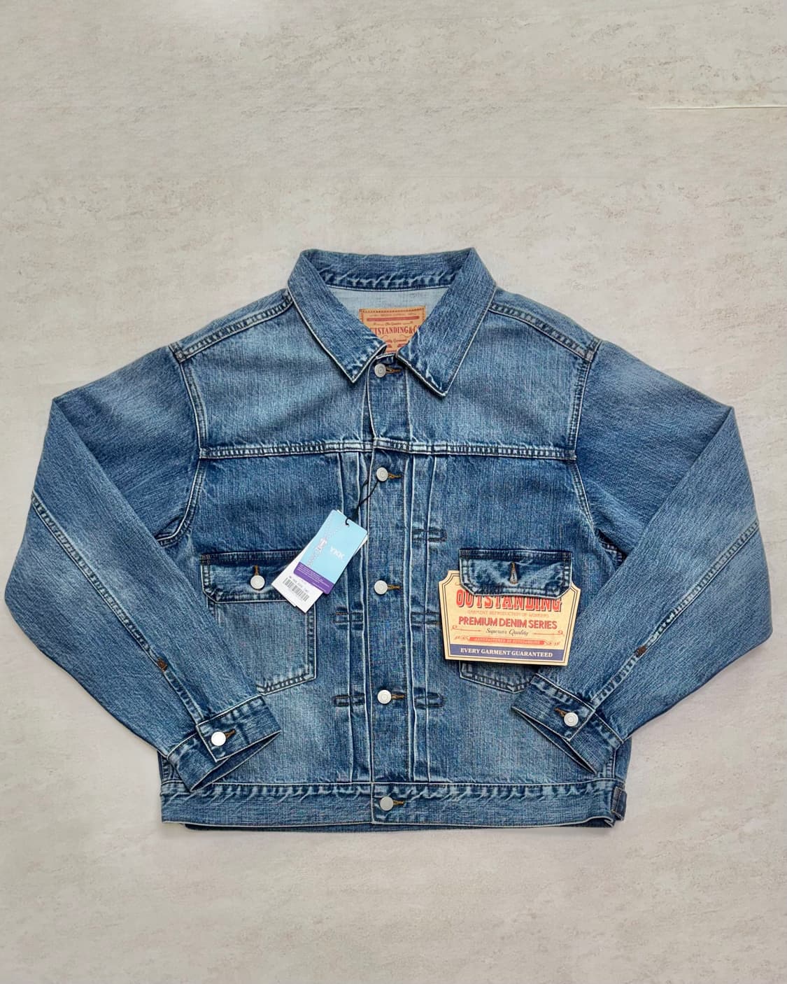 아웃스탠딩 트러커 자켓 타입2 연청 데님 세비지 40(M) 상품이미지1