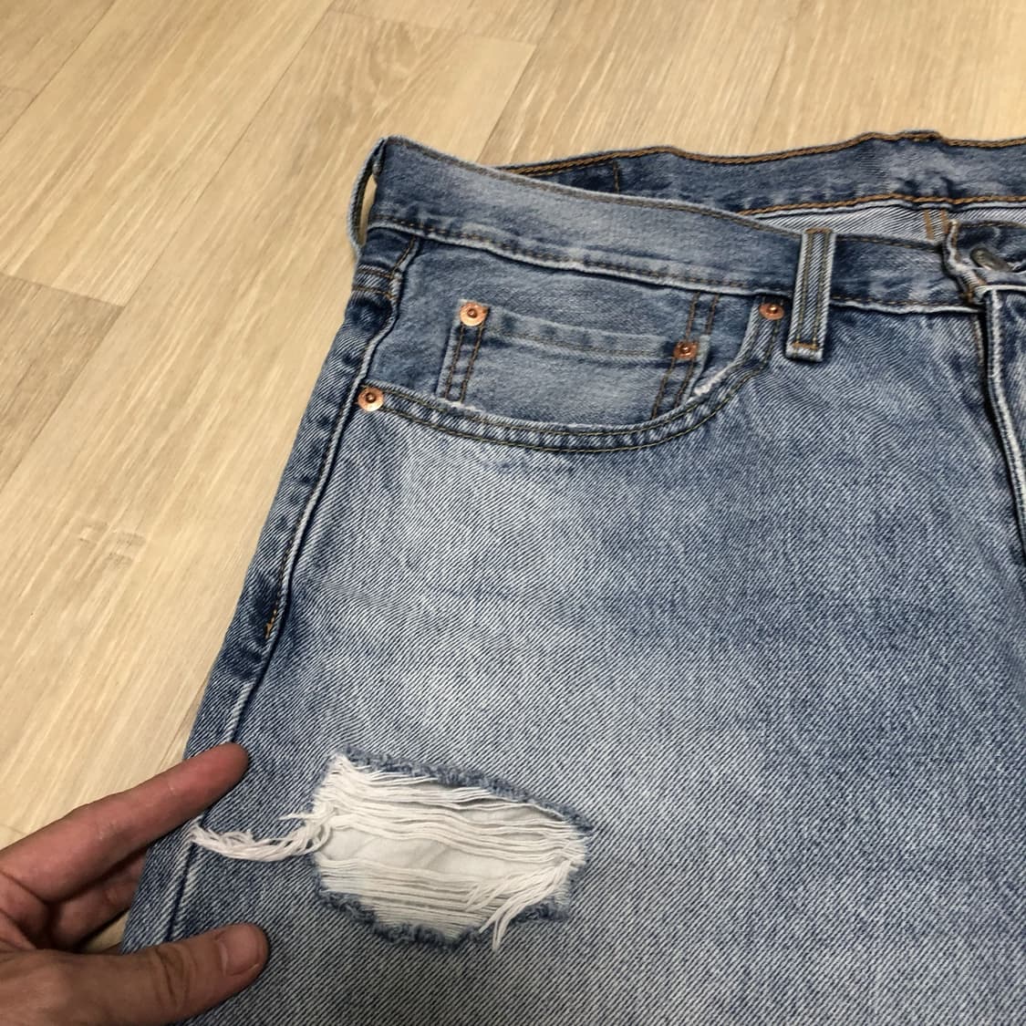 (34) 리바이스 Levi's 469 연청 루즈 쇼츠 반바지  상품이미지2