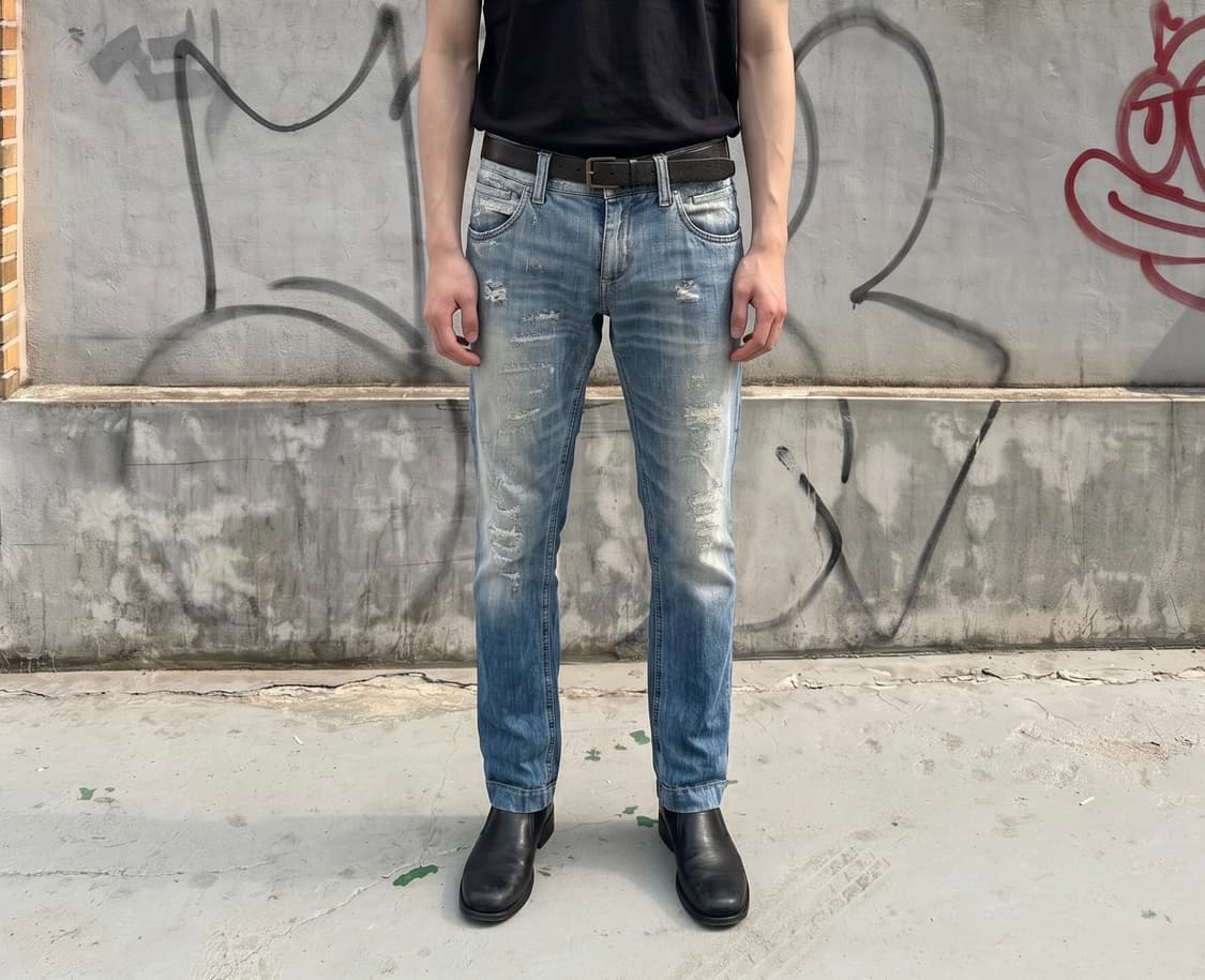 46/ 돌체앤가바나 디스워싱 데님 팬츠 상품이미지2