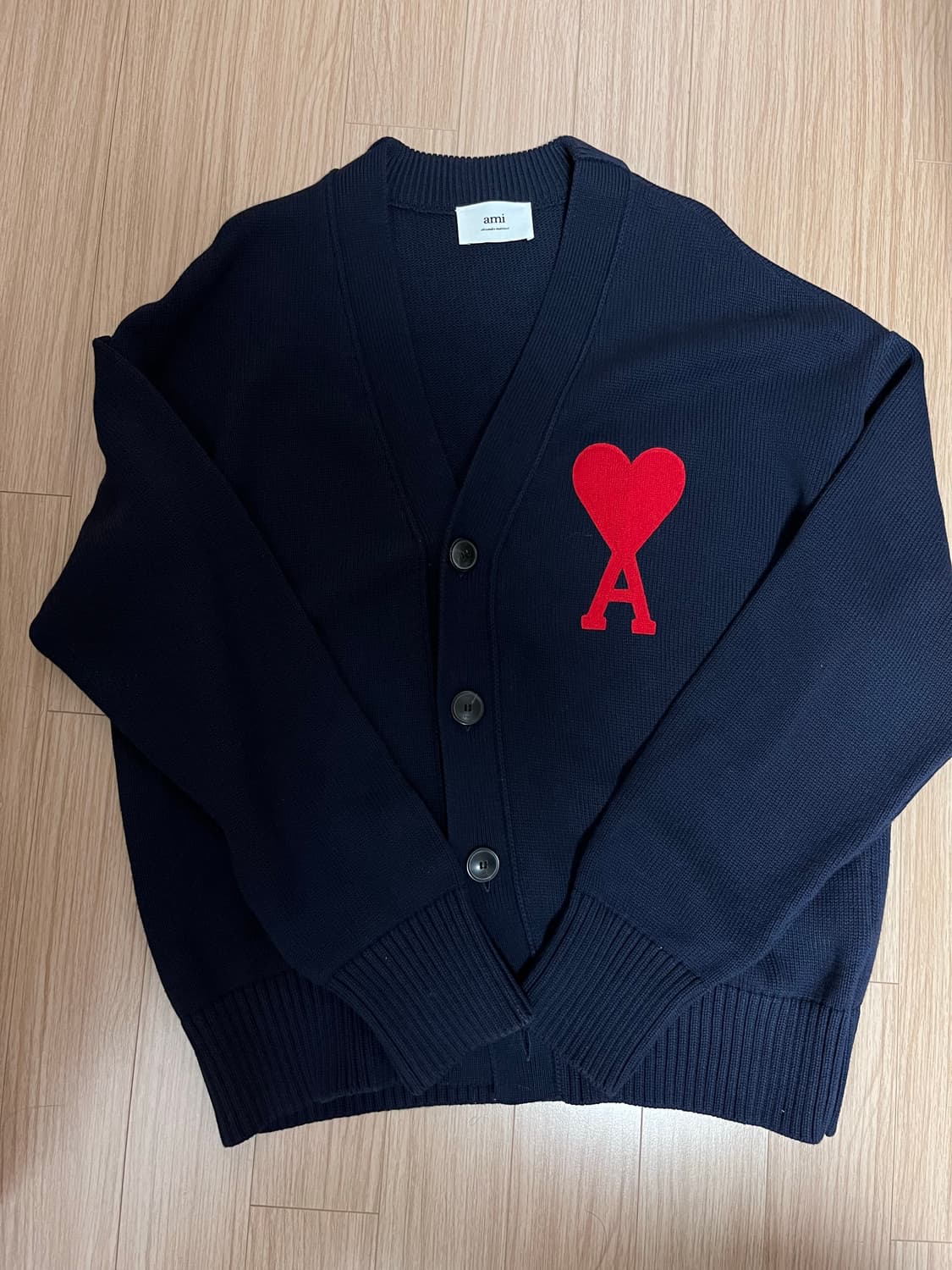 [XL] 아미 빅로고 빅하트 가디건 네이비 상품이미지1