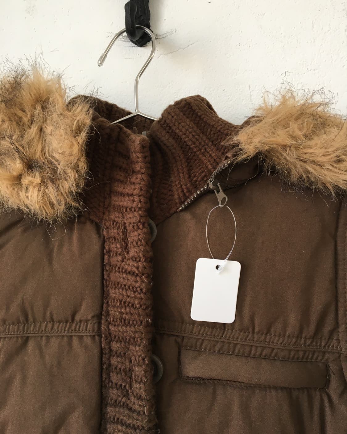 Fake fur hood high neck jackt 상품이미지5