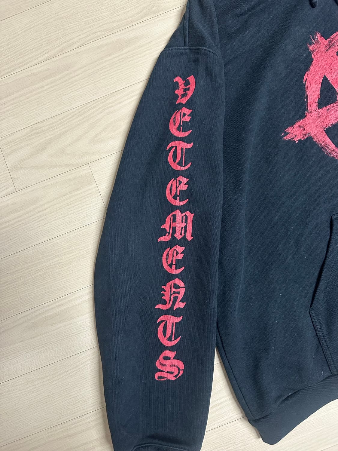 베트멍 아나키 후드 오버핏 M 레드 블랙 상품이미지3