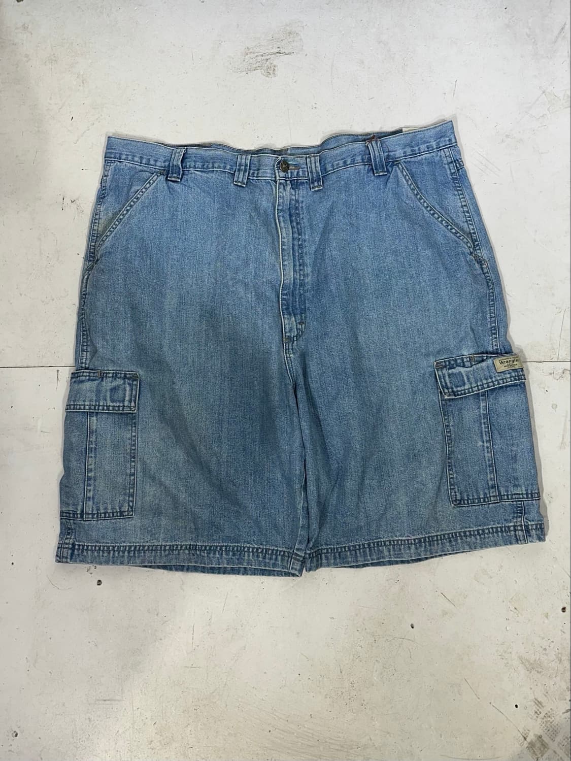 빈티지 연청 데님 카고 반바지 버뮤다 팬츠 상품이미지4