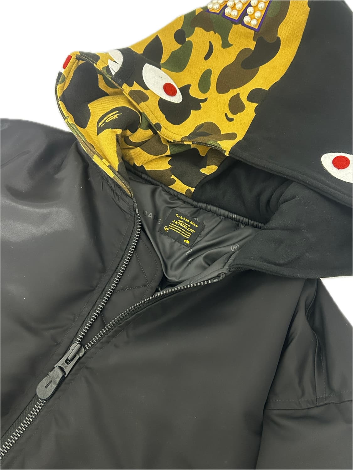 베이프 샤크 MA-1 후드 자켓 상품이미지4