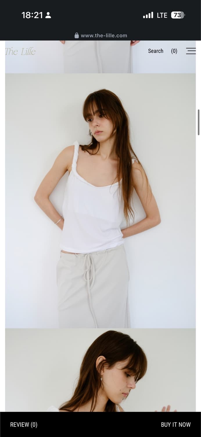 the lille twist sleeveless, ivory 상품이미지3