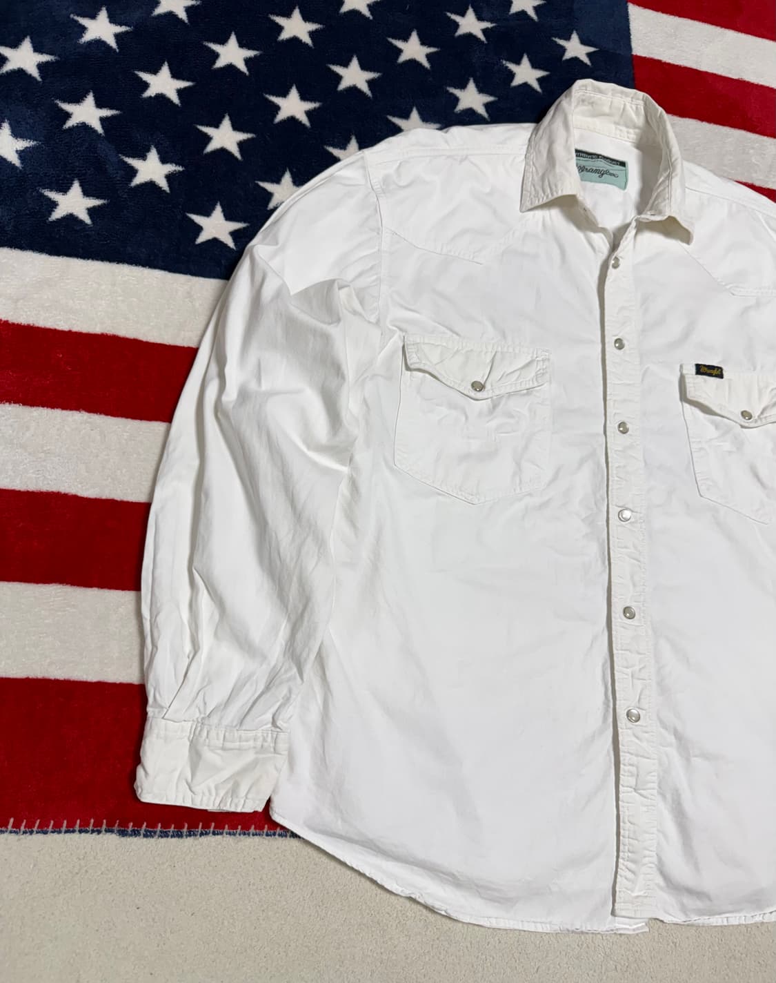 랭글러화이트 웨스턴셔츠 Wrangler Western Shirt [XL] 상품이미지2