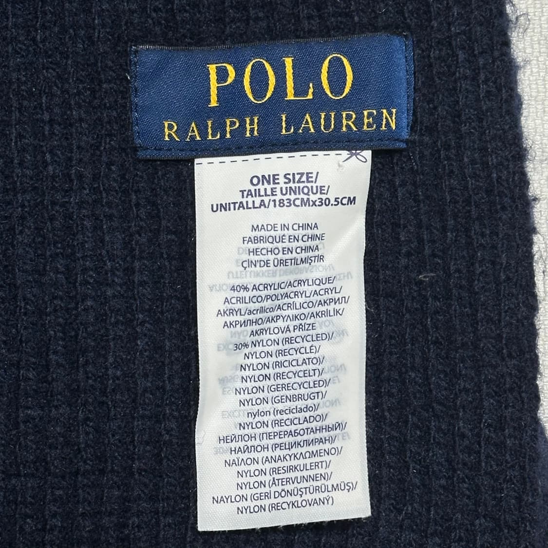 OS 폴로랄프로렌 폴로 베어 네이비 머플러 상품이미지3