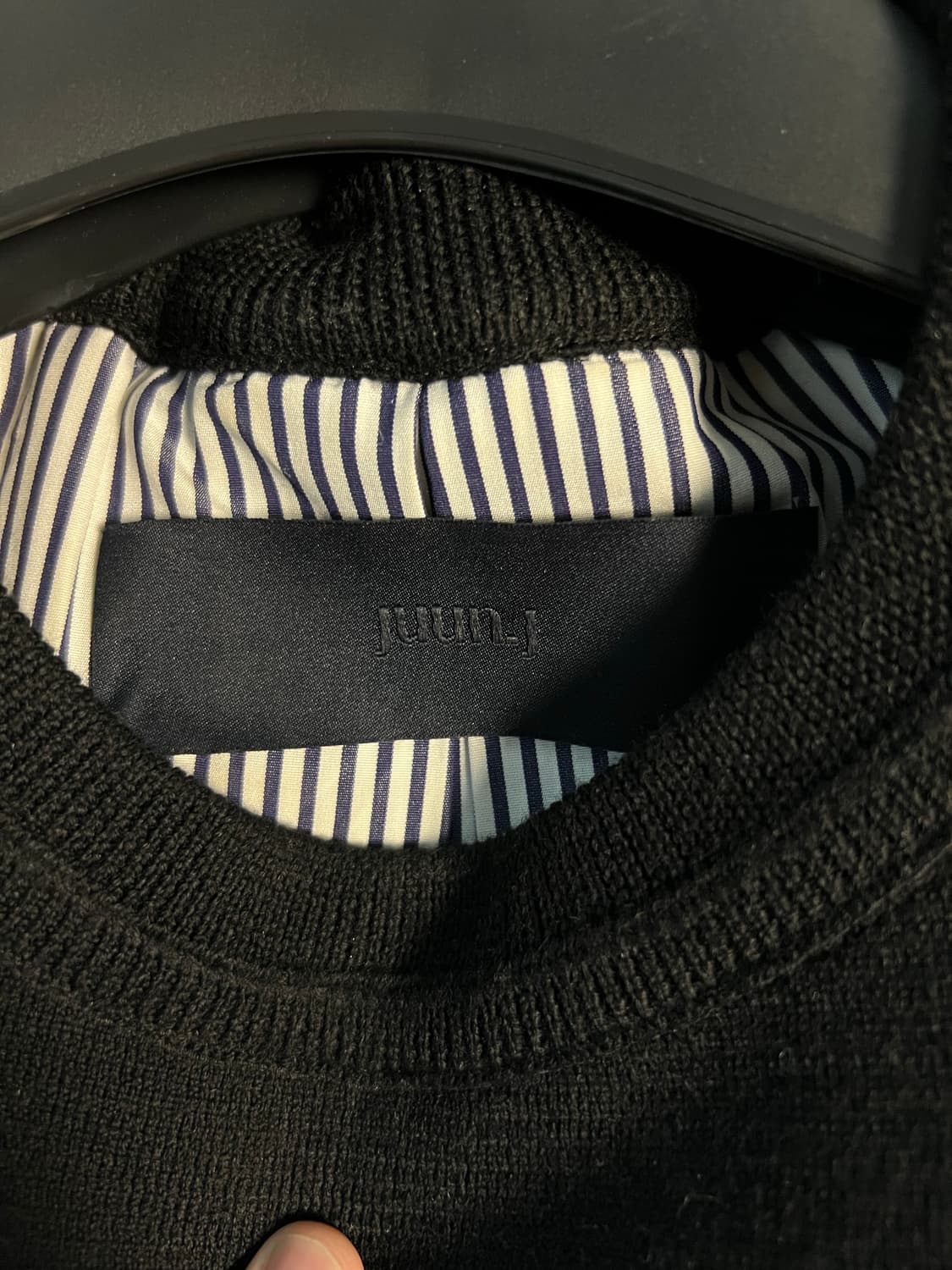 준지 19FW 스트라이프 셔츠 레이어드 니트 S 상품이미지4