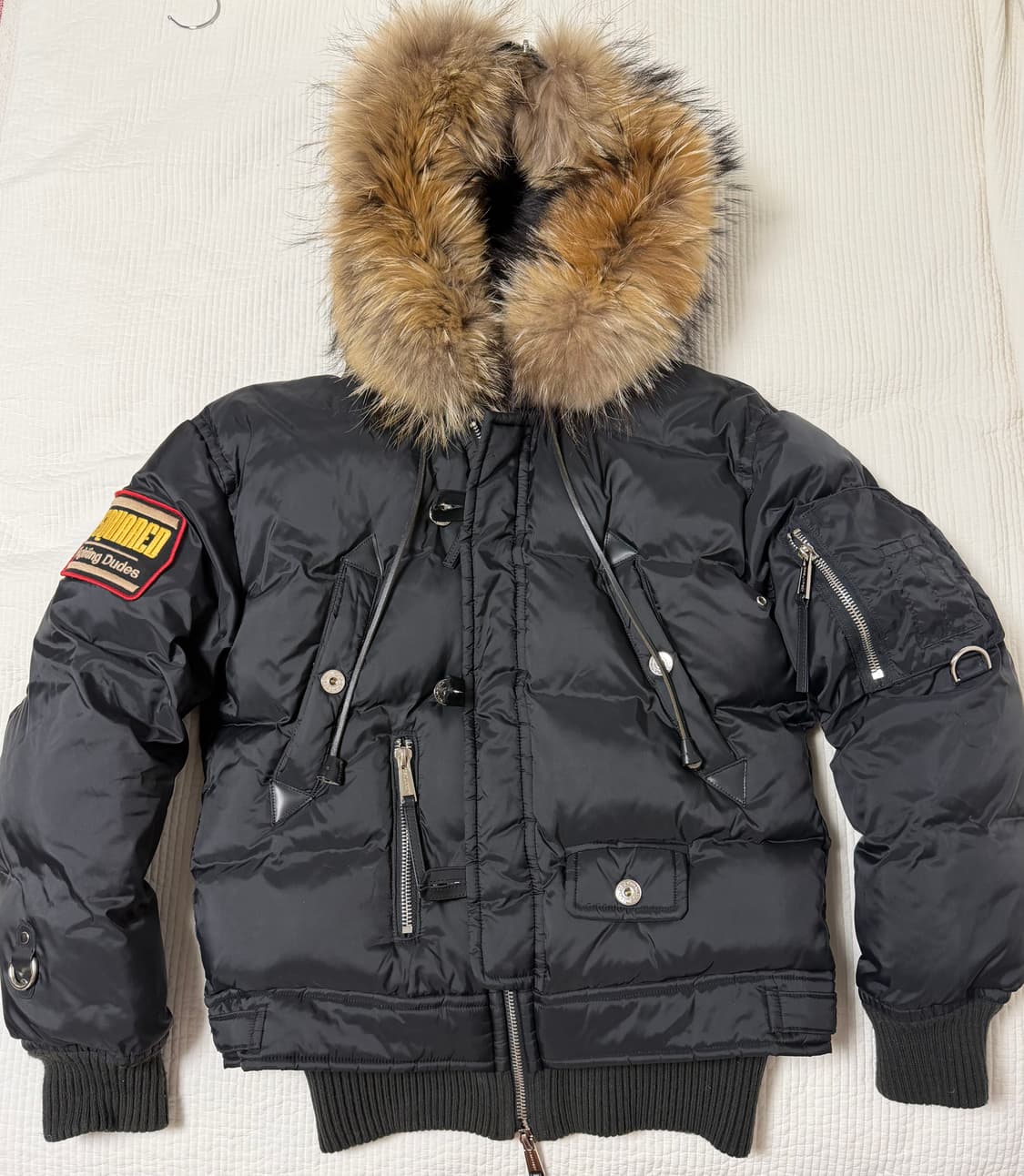 DSQUARED2 디스퀘어드2 라쿤퍼 패딩 블랙 상품이미지1