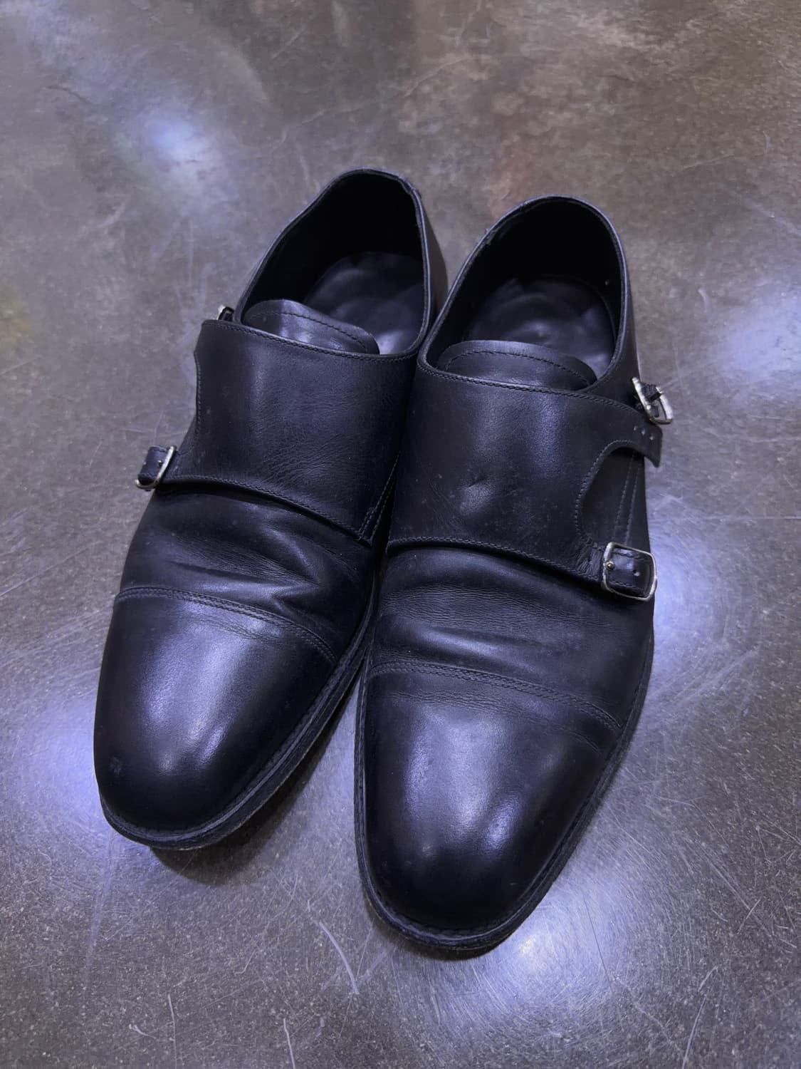 로크 더블 몽크 스트랩 가죽 구두 슈즈 6 (250) 상품이미지2
