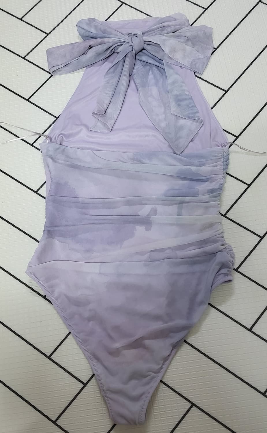 새상품 자라 ZARA  셔링 타이다이 홀터넥 바디수트 L 바디프로필 상품이미지6