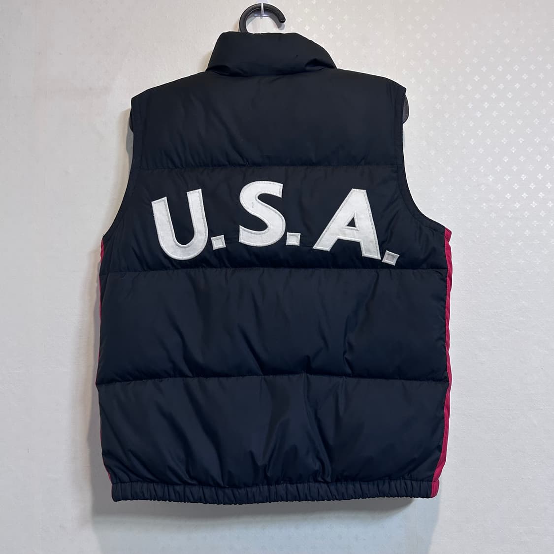 폴로 랄프로렌 USA 성조기 빅포니 치프키프 패딩 조끼 베스트 블랙 L 상품이미지7