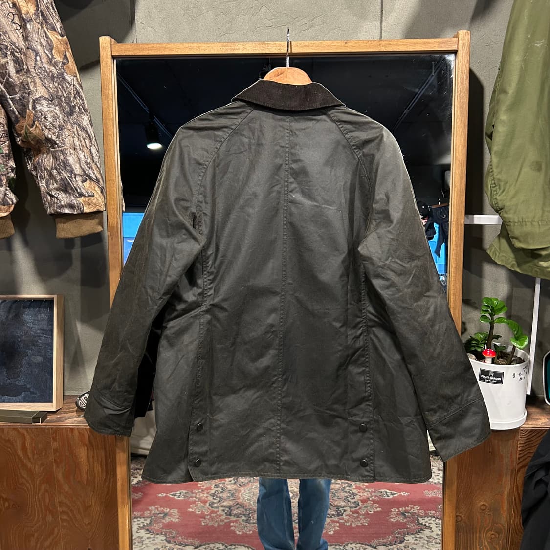 L) 바버 클래식 비드넬 비데일 왁스 자켓 올리브 상품이미지6