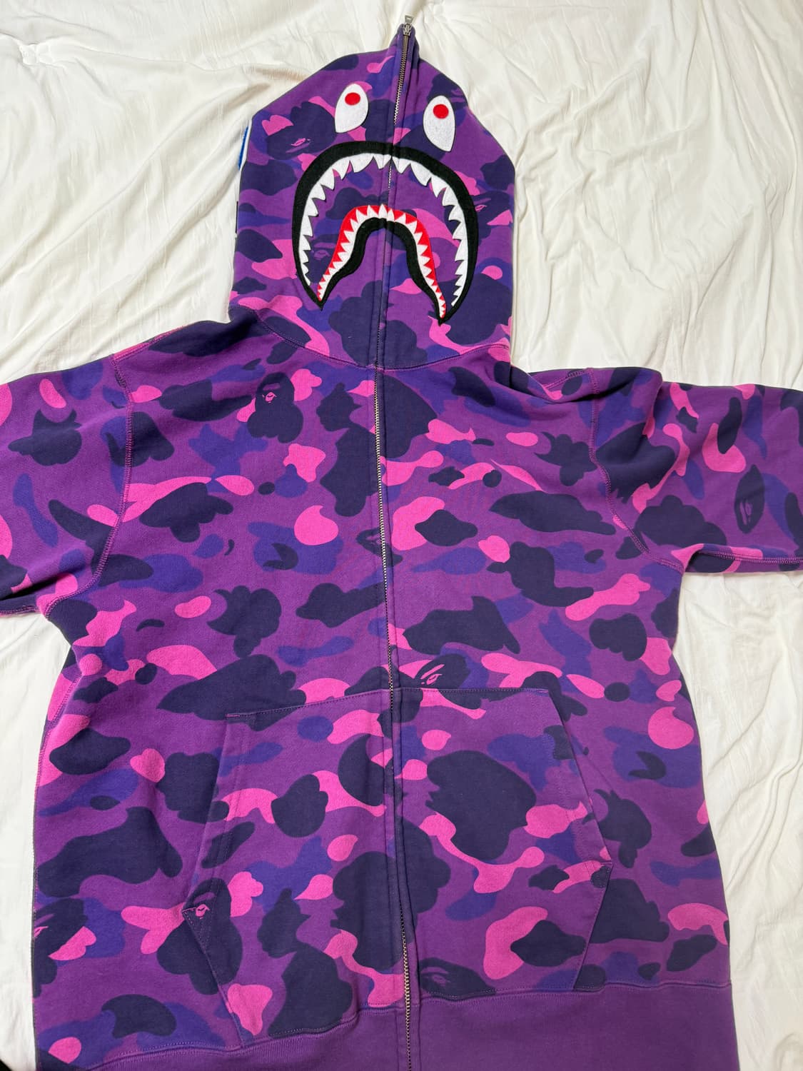 베이프 샤크후드 카모 퍼플 상품이미지1