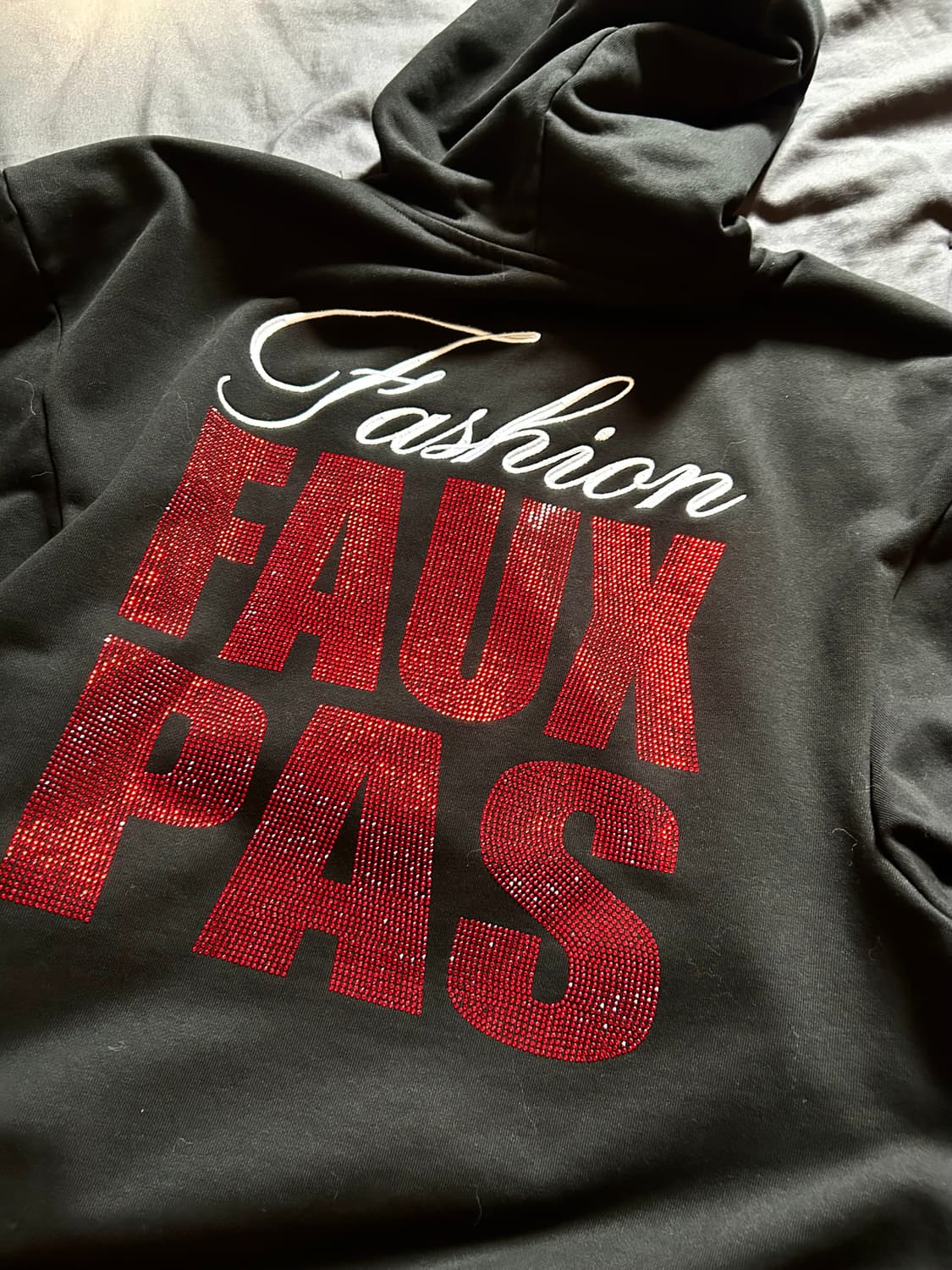Namilia Faux fas Beaded Over Hoodie 상품이미지5