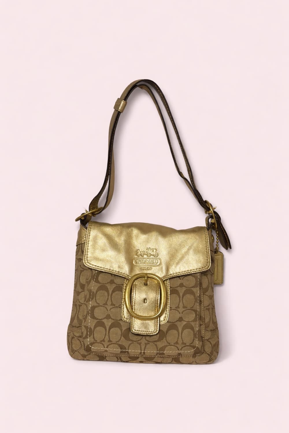 재업) 코치 오네갸루 버클 골드 숄더/크로스백 상품이미지1