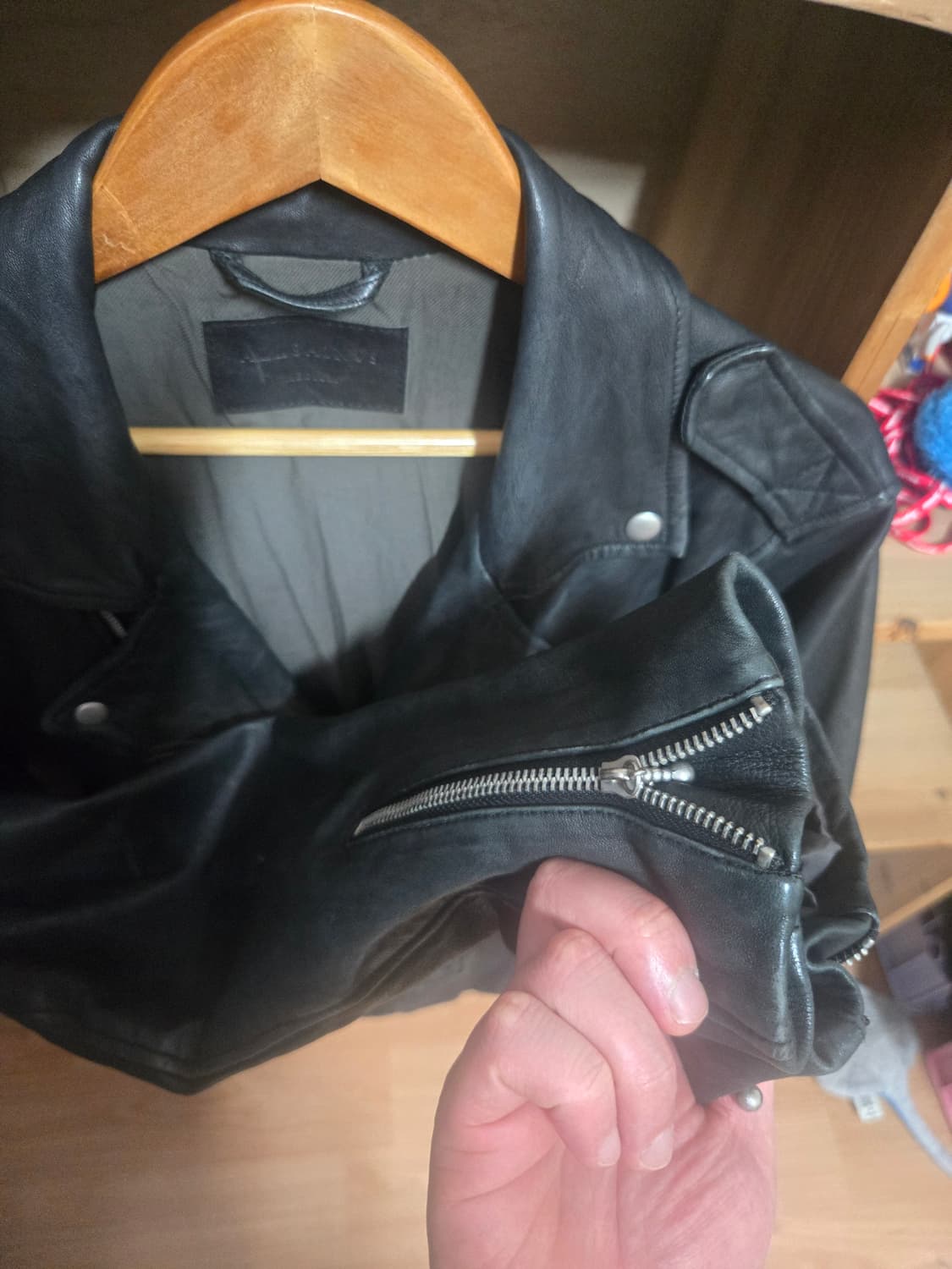 올세인츠 바이커 양가죽 자켓 M 100-105 상품이미지3