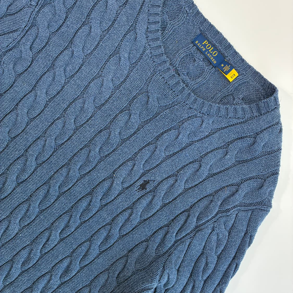 Polo 폴로랄프로렌 신형 라밴더 소라 케이블 라운드 니트 상품이미지3