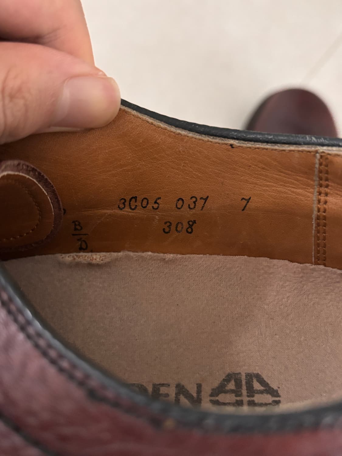 알든 빈티지 308 더비 슈즈 / US10 (280) / 다크 브라운 상품이미지8