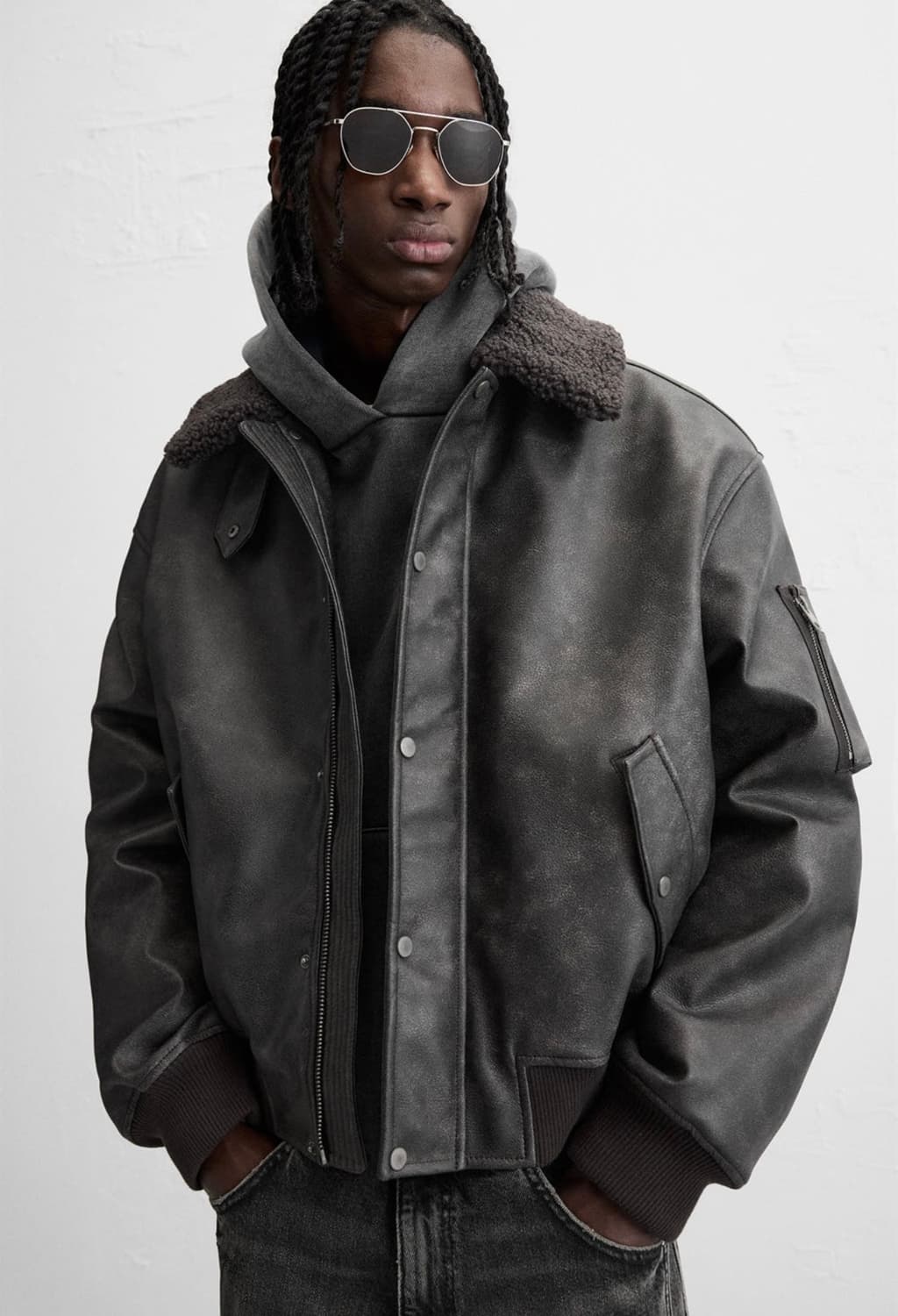 자라 워시드 무스탕 상품이미지5