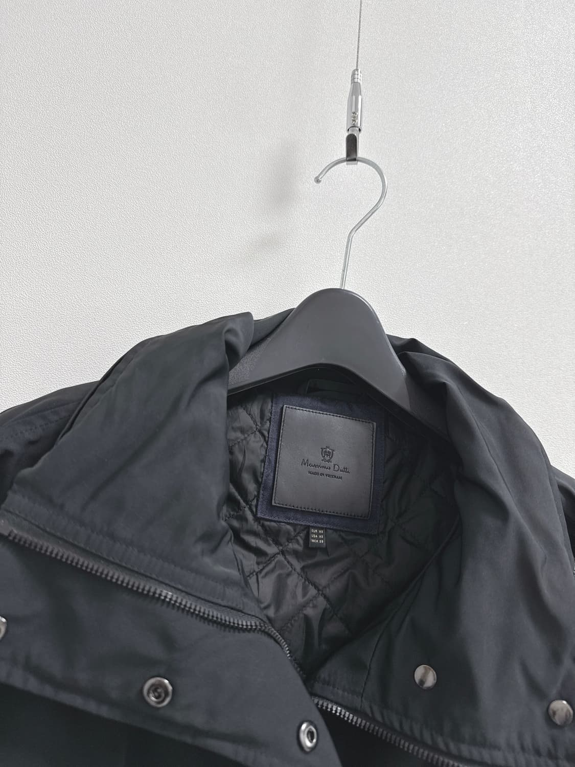 마시모두띠 블랙 간절기 하프 자켓 점퍼 상품이미지4