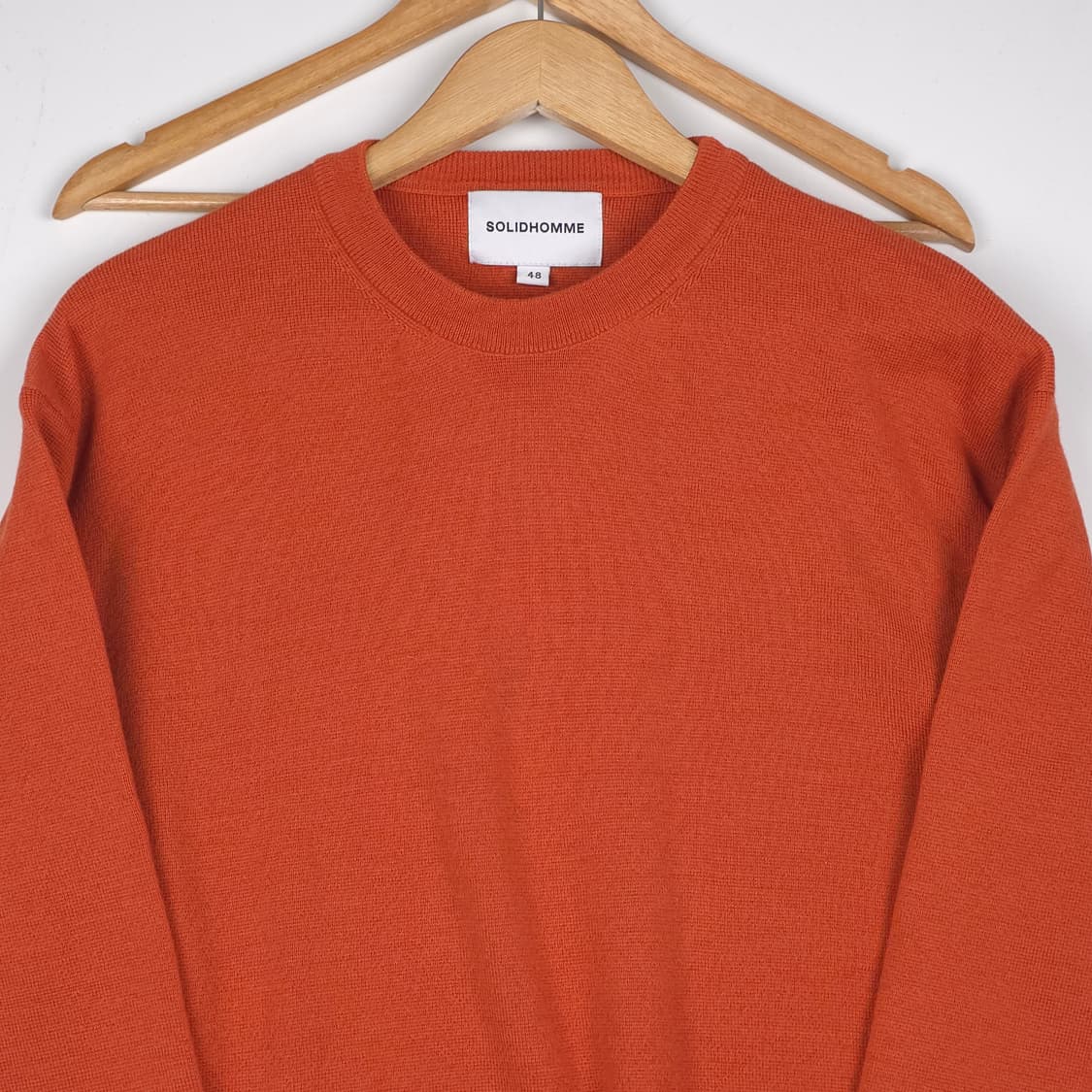 솔리드옴므 울 니트 오렌지 (L, 48) 상품이미지3