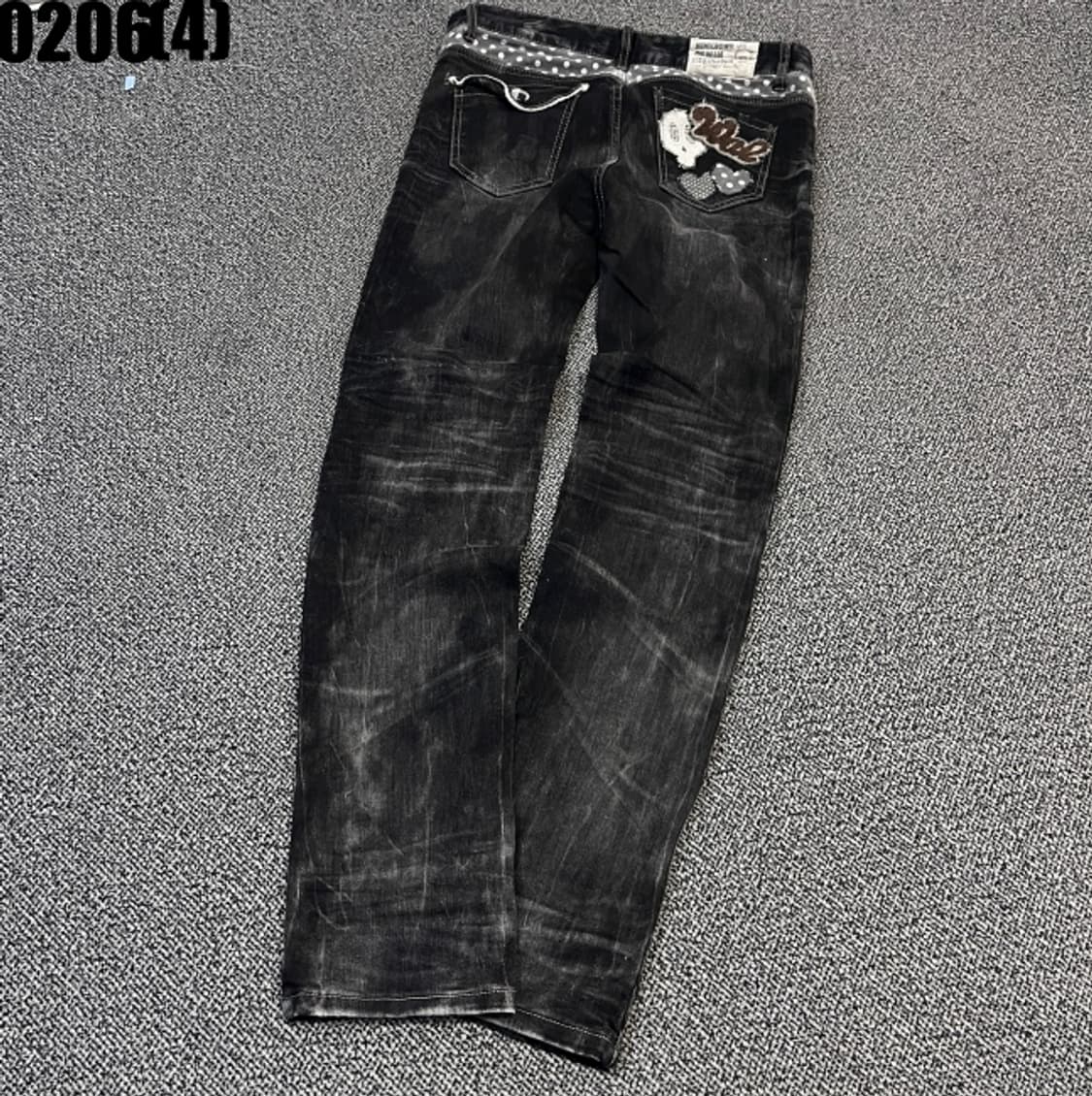 [L] SHOUT 블랙 워싱 데님 팬츠 0206(4) 상품이미지6