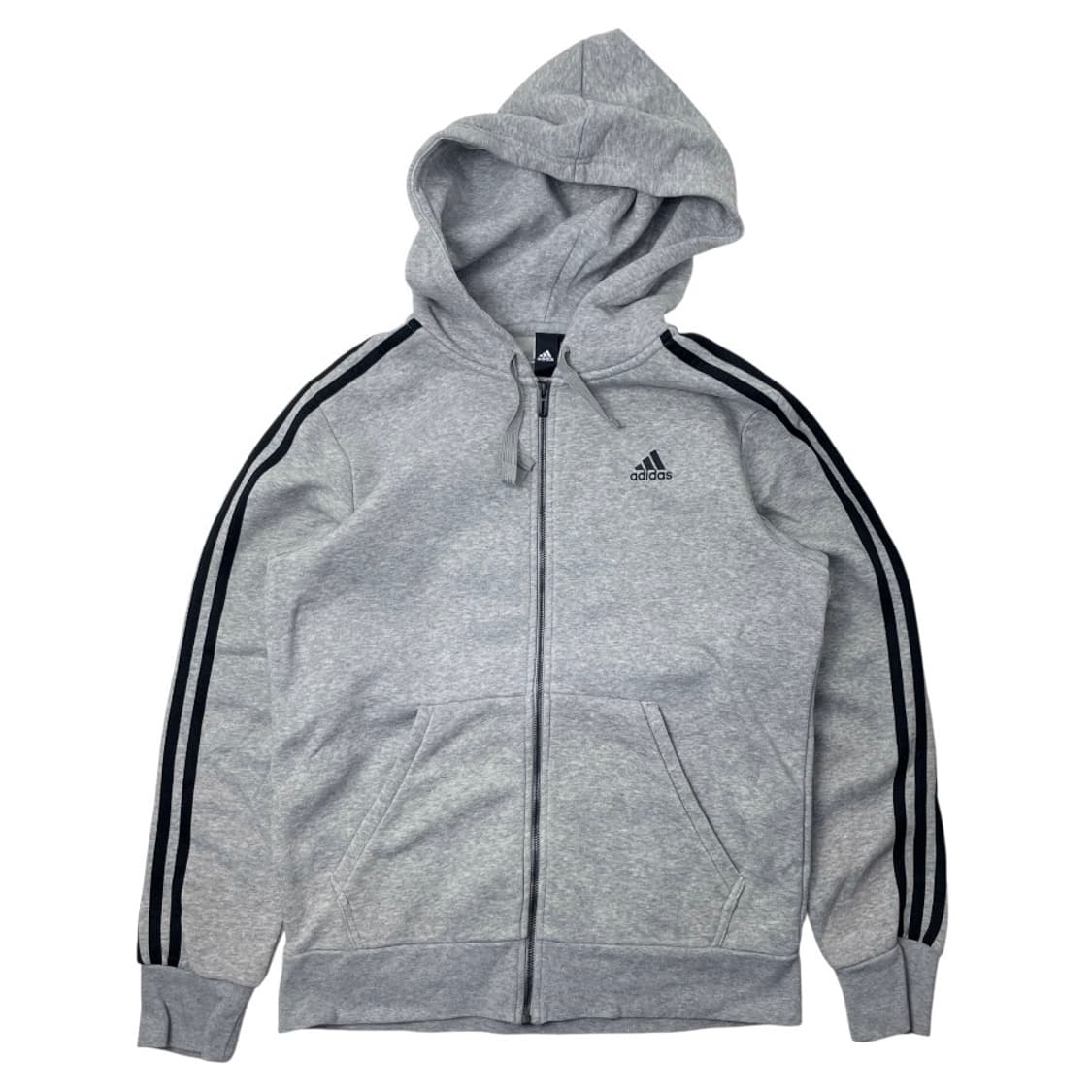 아디다스 주니어 삼선 후드집업 그레이 XL 상품이미지1