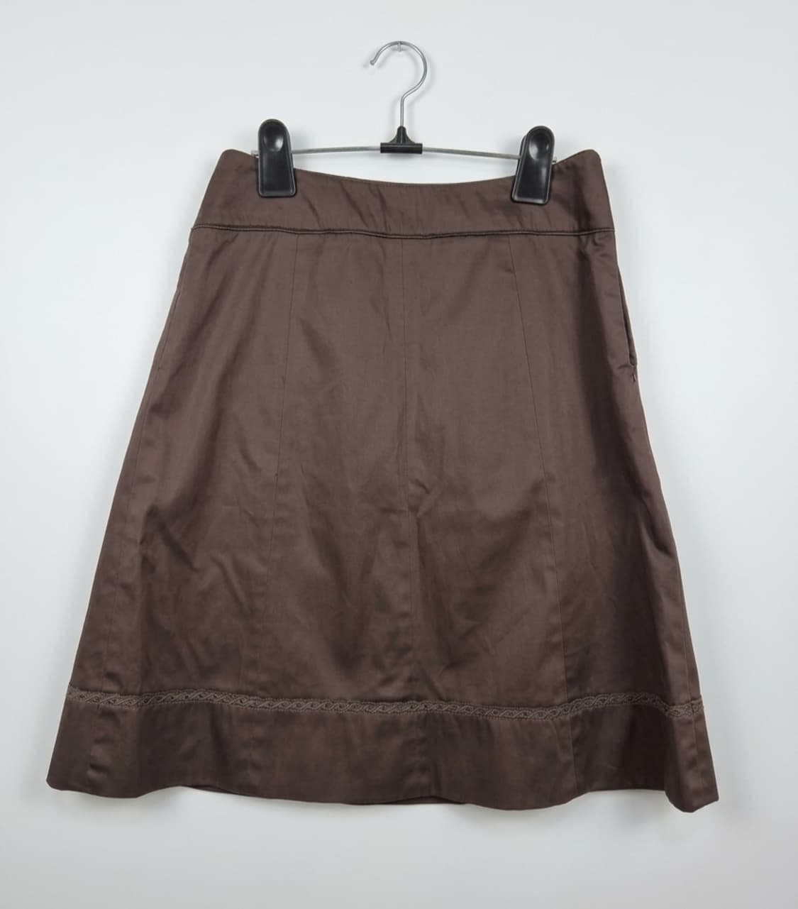 브라운 미디 플레어 스커트 상품이미지1