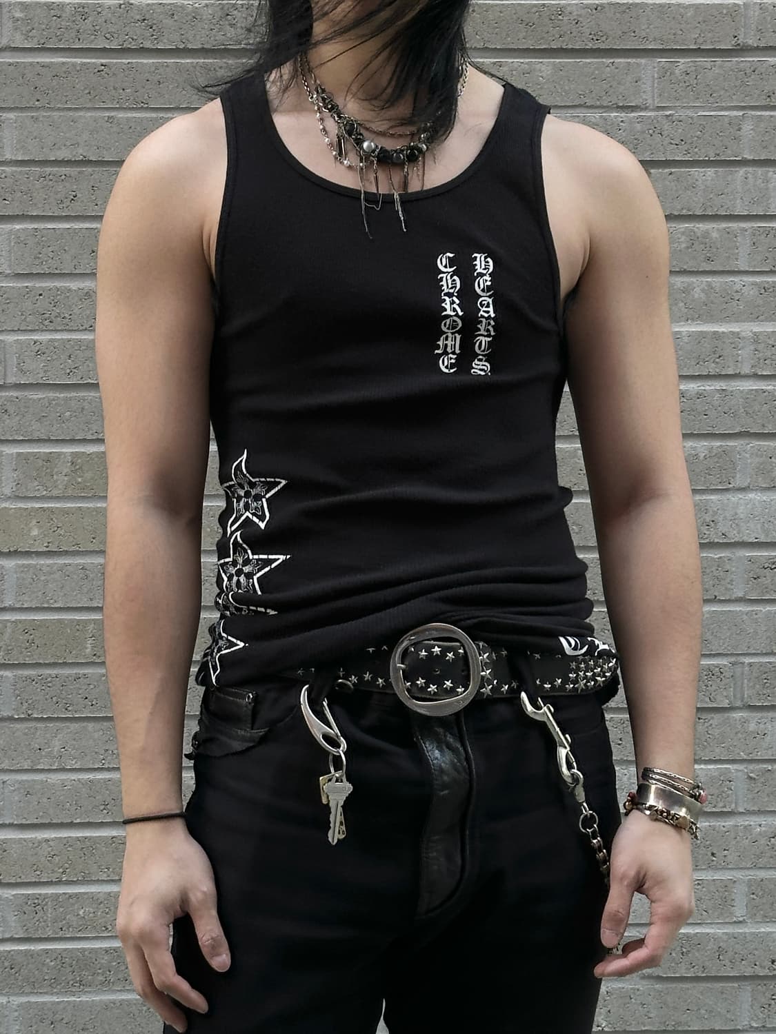 90’s 올드 크롬하츠 퍽유 탱크탑 USA Made 크롬하츠 나시 상품이미지4